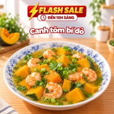 Combo canh bí đỏ tôm