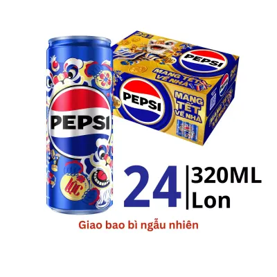Thùng 24 lon nước ngọt Pepsi 320ml