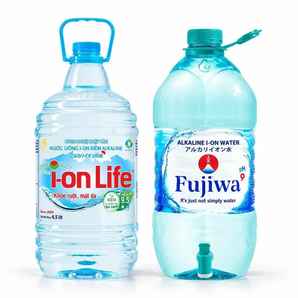 Combo Nước uống ion kiềm ion Life chai 4.5L (1 Chai) + Nước I-on kiềm Fujiwa chai 5l
