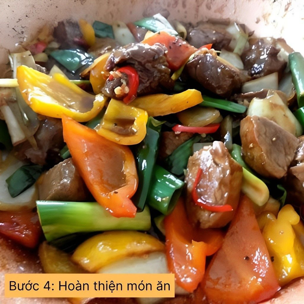 hoàn thiện món ăn