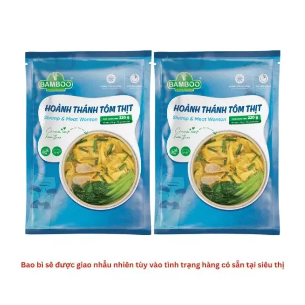 Combo 2 gói hoành thánh tôm thịt 220g
