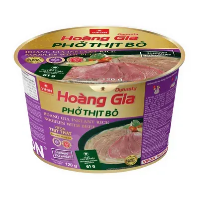 Phở bò Vifon Hoàng Gia có thịt thật tô 120g