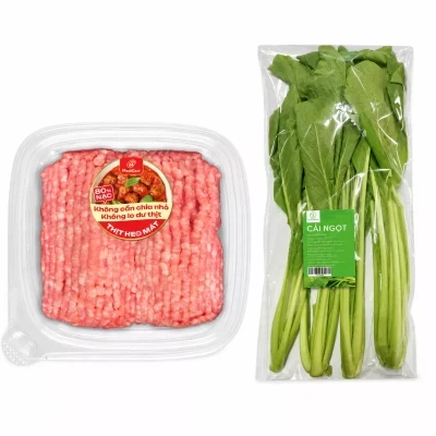 Combo canh cải ngọt thịt bằm