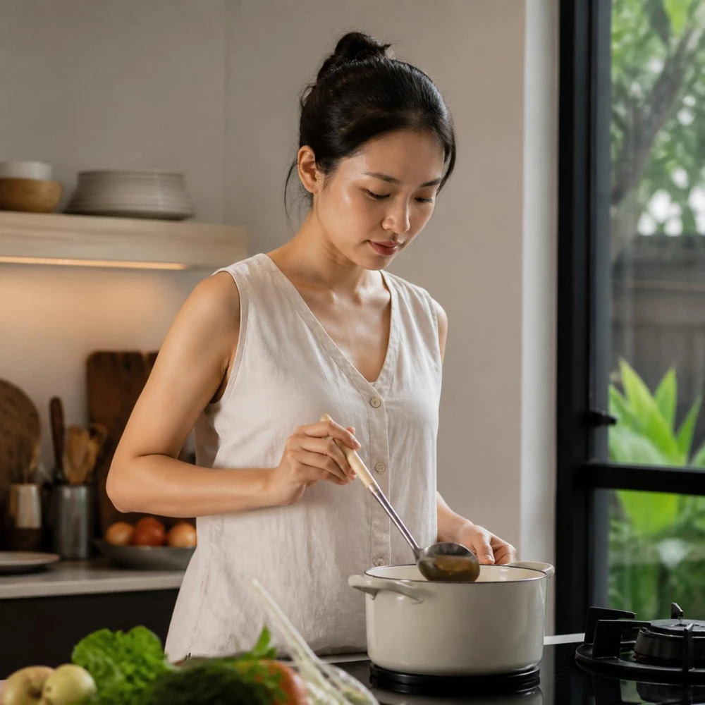 Chăm sóc bản thân trong giai đoạn cân nhắc có nên quay lại với chồng cũ không bắt đầu từ những điều nhỏ. (Ảnh được tạo bởi AI)