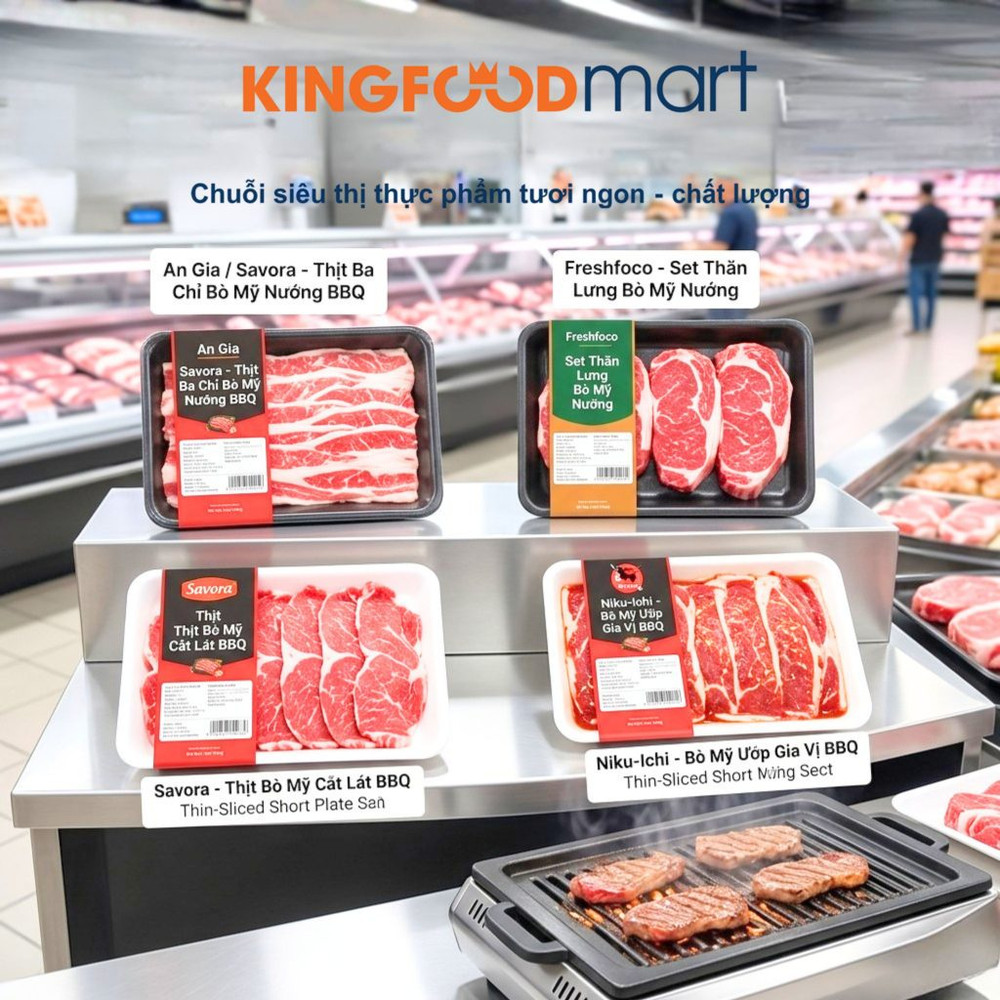 Giá 1kg thịt bò Mỹ nướng BBQ cập nhật mới nhất 2026