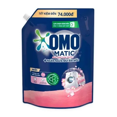 Nước giặt matic khử mùi ẩm mốc cửa trước Omo túi 2.8kg