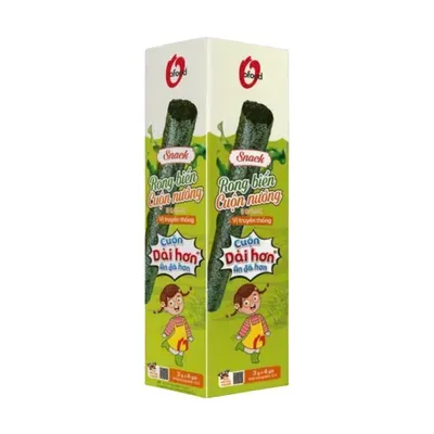 Snack rong biển cuộn nướng vị truyền thống O'food hộp 12g