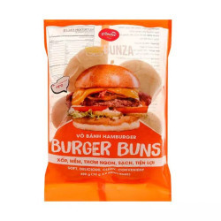 Vỏ bánh hamburger Bunza O'Smiles 420g (6x70g) (1 Gói)