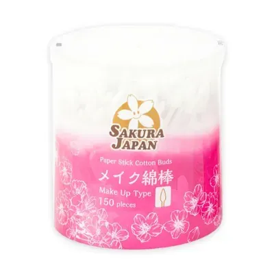 Tăm bông trang điểm kháng khuẩn Sakura hộp 150 cái