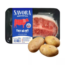 Combo lõi vai bò steak và khoai tây