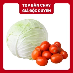 Combo bắp cải trắng Đà Lạt và cà chua VietGAP