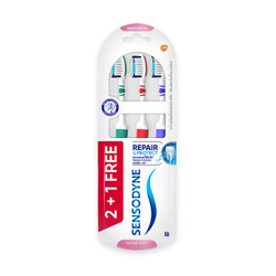 Bàn chải đánh răng repair&protect Sensodyne lốc 3 cái (1 Pack)