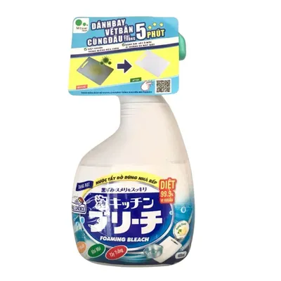 Nước tẩy đồ dùng nhà bếp dạng bọt Mitsuei chai 400ml