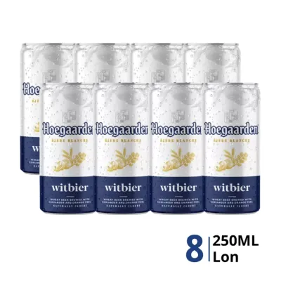Lốc 8 lon bia Hoegaarden White 4.9% 250ml