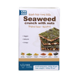 Bánh kẹp rong biển nguyên vị Lotus Healthy Food hộp 100g (1 Hộp)