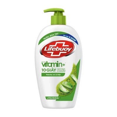 Nước rửa tay Lifebuoy matcha và nha đam chai 450g