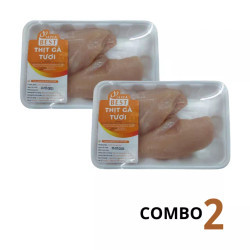 Combo 2 khay phi lê ức gà không da Japfa khay 500g