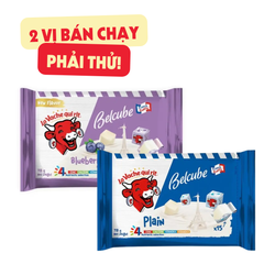 Combo phô mai vị việt quất Belcube + Phô mai vị sữa Belcube (1 Combo)