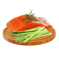 Set cá hồi Nauy măng tây xanh áp chảo