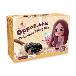 Trân châu đường đen ăn liền Oppa Bubble hộp 350g
