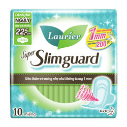 Băng vệ sinh siêu mỏng cánh 1mm 22.5cm Laurier gói 10 miếng (1 Gói)