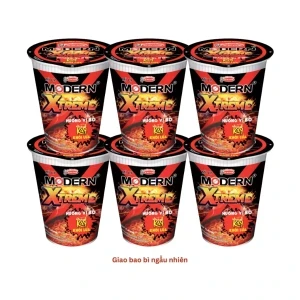 Combo 6 ly mì Modern Xtreme bò Acecook 66g