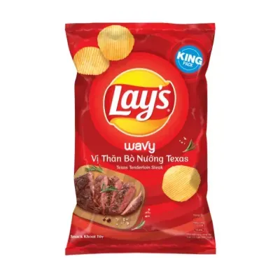 Snack khoai tây vị thăn bò nướng Texas Lay's gói 50g