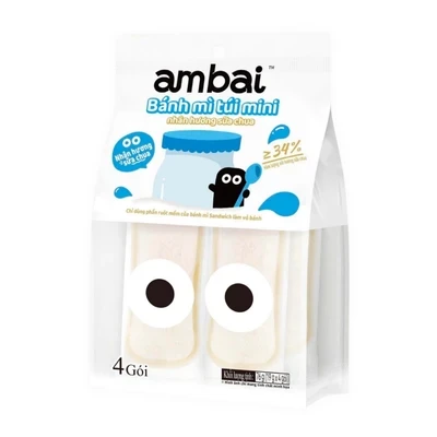 Bánh mì mini Ambai nhân hương sữa chua gói 76g