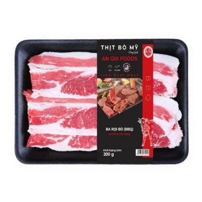 Ba chỉ bò Mỹ BBQ An Gia khay 200g