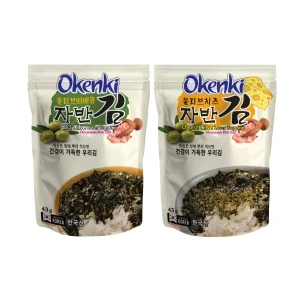 Combo 2 gói rong biển trộn cơm phô mai và oliu BBQ 43g x 2