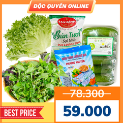 Combo rau bún cuốn tiện lợi