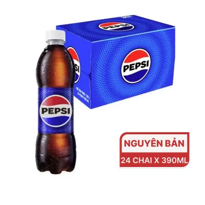 Thùng 24 chai nước ngọt Pepsi 390ml
