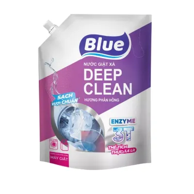 Nước giặt Blue deep clean hương phấn hồng túi 3.6L