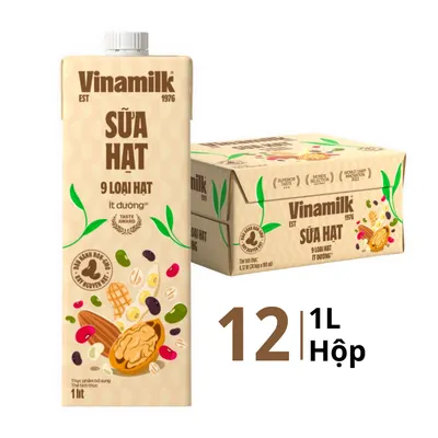 Thùng 12 hộp sữa 9 loại hạt Super Nut Vinamilk 1L