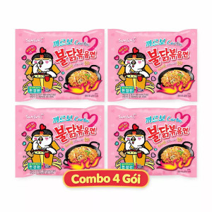 Combo 4 Mỳ sốt kem Ý Samyang gói 130g (4 Gói)