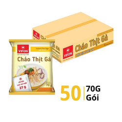 Thùng cháo thịt gà có gà thật Vifon gói 70g (50 Gói)