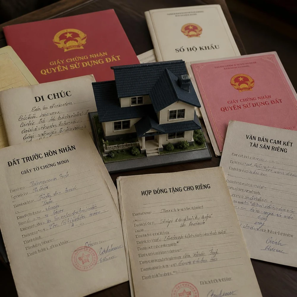 Chứng minh được nguồn gốc riêng, nhà của bạn sẽ thuộc về bạn, dù ai tên trên sổ. (Ảnh được tạo bởi AI) 