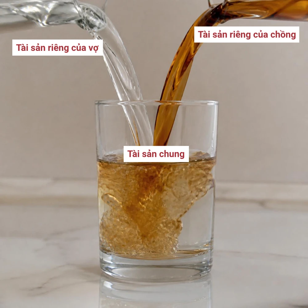 Khi tài sản riêng bị hòa lẫn vào khối tài sản chung, tòa án có thể buộc phải chia trừ khi bạn có văn bản tách bạch rõ ràng. (Ảnh được tạo bởi AI)