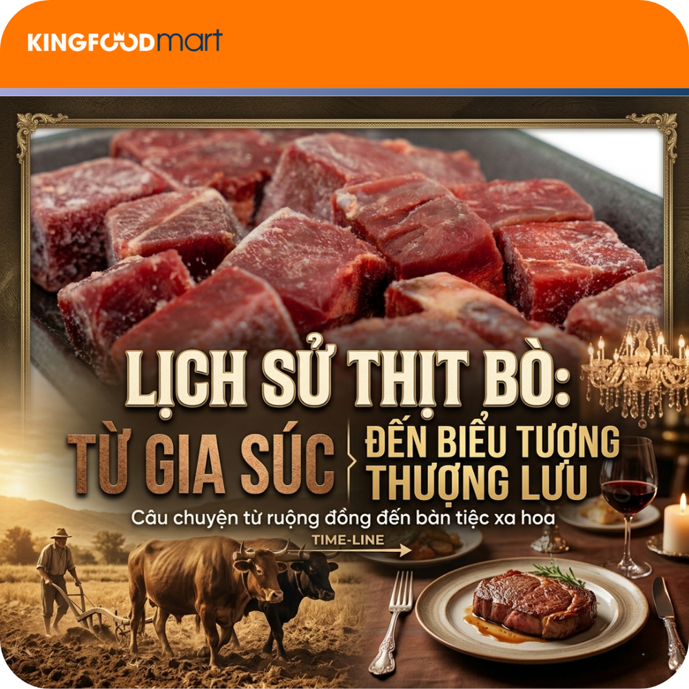 Lịch sử thịt bò: Từ gia súc kéo cày đến biểu tượng thượng lưu
