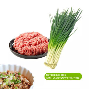 Combo Thịt heo xay 300g và 1 gói hành lá