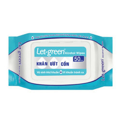 Khăn ướt cồn 50 miếng Letgreen gói 270g (1 Gói)