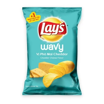 Snack khoai tây phô mai Cheddar Lay's gói 90g