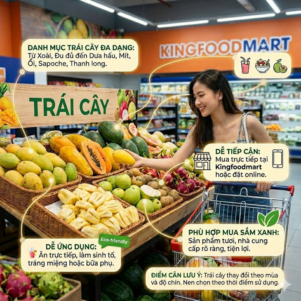 Công ty TNHH MTV TM - DV XNK Nông Sản Kim Phúc: Trái cây tươi Tick Xanh tại Kingfoodmart
