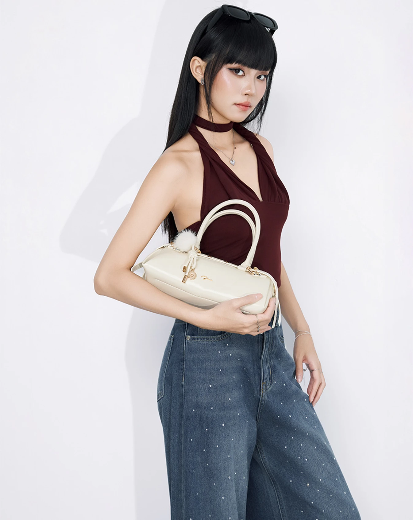 Túi Xách Nhỏ Top Handle Phối Charm Trang Trí - Image 2