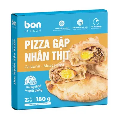 Pizza gập thịt Calzone Bon hộp 2 cái 180g