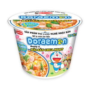 Mì mini Doraemon vị hải sản chua ngọt Acecook ly 53g