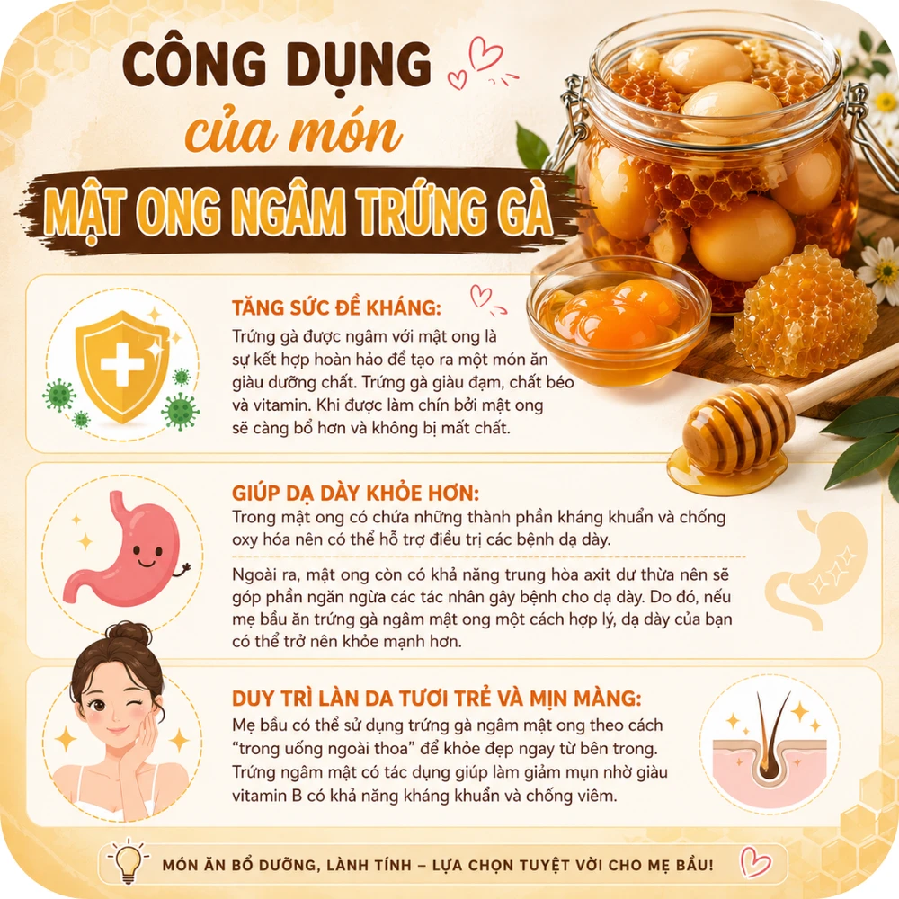 Công dụng trứng gà ngâm mật ong