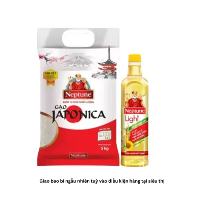 Combo cơm Nhật cao cấp: Gạo Nhật Japonica 5kg và dầu hỗn hợp Neptune Light 1L