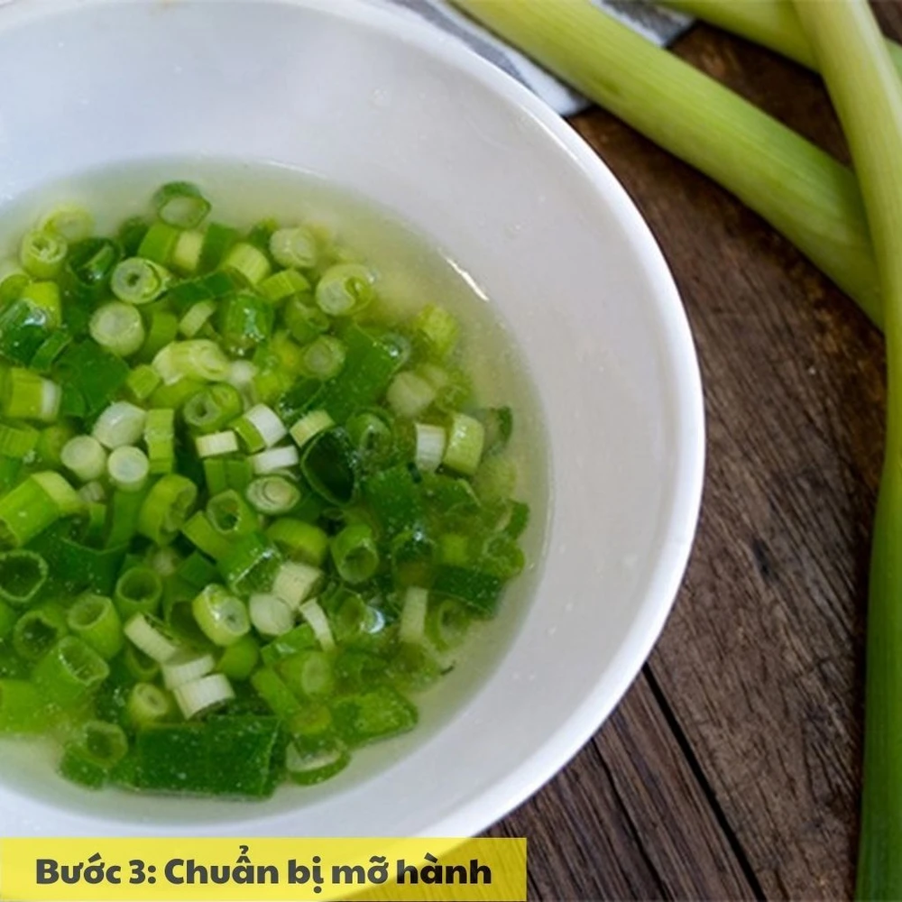 Chuẩn bị mỡ hành