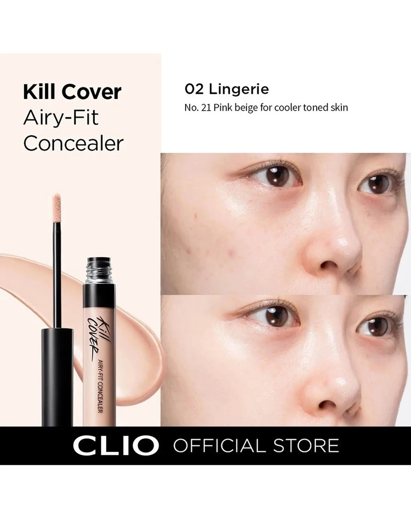 Kem Che Khuyết Điểm Clio Kill Cover Airy-Fit Concealer - Image 1